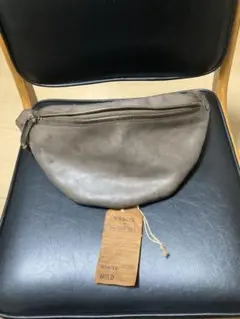 希少　vasco レザーウエストバック　美品　Lサイズ　グレーレザー vasco（ヴァスコ） 】 レザーウエストバッグ [ LEATHER WAIST