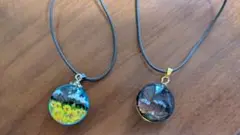 レジン風景ペンダント2点セット