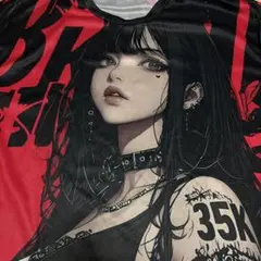 新品 アニメ ガール セクシー Tシャツ 総柄 フルグラ
