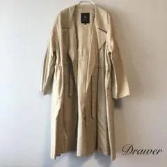 Drawerコットンシルクウエストリボンコートトレンチ2018SS