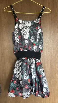 GLAD NEWS スカルプリント ノースリーブワンピース