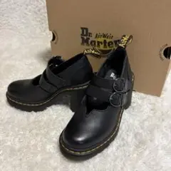 Dr. Martens ブラックレザー高ヒールシューズ　美品