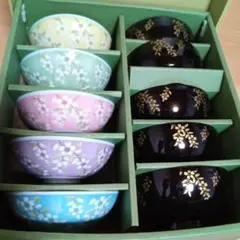 茶碗&お椀セット　花ごよみ食卓揃