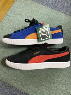 新品未使用　プーマ　スウェード　 チーム2 24.0センチ　ブルー×オレンジ PUMA SUEDE TEAMS II BLAZING BLUE-VIBRANT OR-PWHT 386595-01