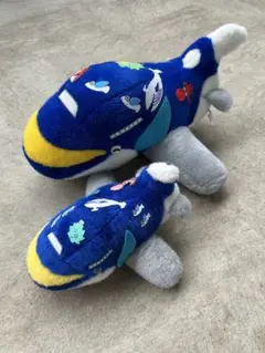 【限定】ANA マリンジャンボ限定ぬいぐるみ大小2体セット