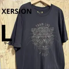 XERSION 虎 タイガー ゴールド ラメ 黒 ブラック L