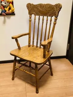 oliverAMERICA ハイバックアームチェア レッドオーク木彫りウィンザー