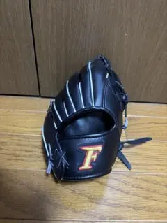 F 硬式グローブ 黒 ストライプ