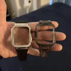 AMBAND 44mm用 Apple Watchケースセット クリア シルバー