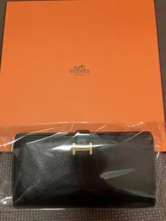 ⭐︎HERMES⭐︎2018年製 ベアンスフレ エプソン 黒 長財布