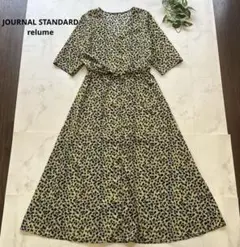 極美品　JOURNAL STANDARD relume 花柄ノーカラーワンピース