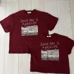 PAIR MANON バーガンディ Tシャツ 110cm 90cm