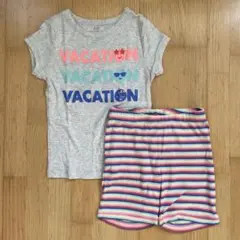 GAP KIDS パジャマ 8/130 グレー/マルチボーダー
