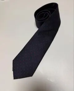 美品　CHRISTIAN ORANI ネイビー赤ドットネクタイ