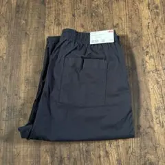 ユニクロ ストレッチ イージー アンクル パンツ ネイビー L