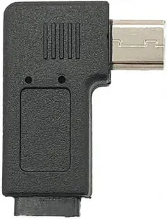MicroB オス MicroB メス L字 コネクタ 右向き 5個セット