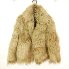 ドリス ヴァン ノッテン フェイク ファー ショート丈 コート S BEIGE