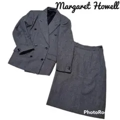 【美品】【Margaret Howell 】グレンチェック スーツスカート