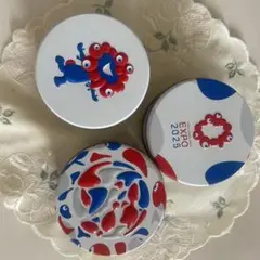 ミャクミャクキャラクター缶　小物入れ