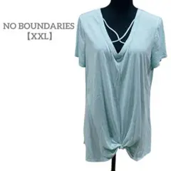 匿名配送✨NO BOUNDARIES 【XXL】VネックTシャツ チュニック丈