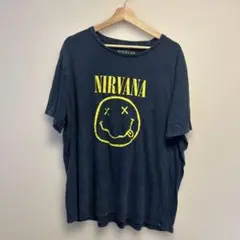 NIRVANA スミルースマイルプリント Tシャツ Lサイズ　半袖　古着　レア