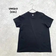 a2273＊UNIQLO 半袖クルーネックTシャツ　黒【XXL】大きいサイズ