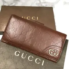 グッチ GUCCI 長財布 グッチシマ インターロッキング Wホック