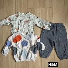 H&M 12-18M ロンT2点、パンツ1点