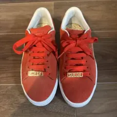 PUMA スニーカー　スエード　赤　24cm