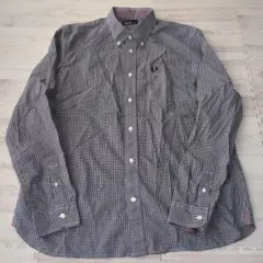 FRED PERRY ギンガムチェック柄 ボタンダウンシャツ XL