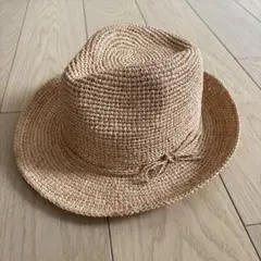 無印　MUJI ラフィア 麦わら帽子 56〜57.5cm ナチュラル　未使用