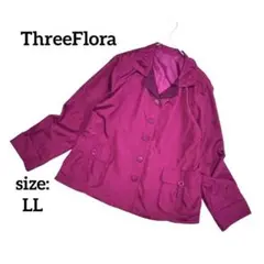 【訳あり】スリーフローラ ThreeFlora ナイロン ジャケット LL
