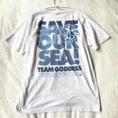 【チームゴッデス】Tシャツ バックロゴ 半袖 綿100％ ハワイアン L