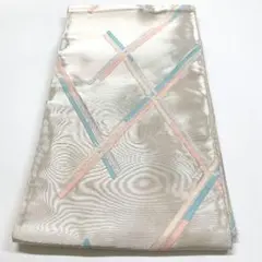 ［5075］袋帯 美品 籬吉祥文様 銀彩 六通 正絹 着物 フォーマル