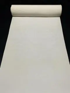 未使用品 和服 正絹 白生地反物(松本糸舗)手むすび織物 早い者勝ち