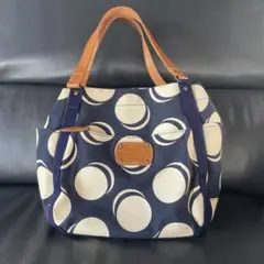 Dakota ビッドドット柄トートバッグ　L