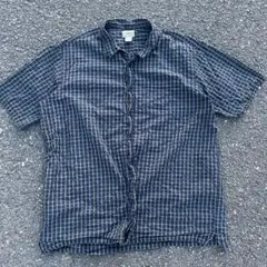90s 00s L.L.bean seersucker check shirt