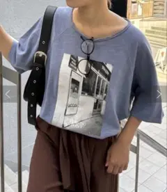 CIAOPANIC TYPY ドルマンスリーブスラブフォトTee