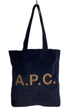 A.P.C.コーデュロイ トートバッグ　ネイビー