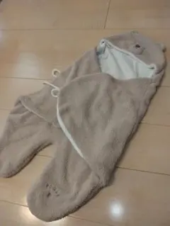 ジェラートピケ　クマ　おくるみ ブランケット　ベージュ
