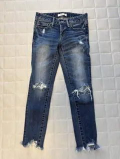 Moussy ダメージ加工スキニーデニム
