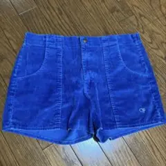 OP コーデュロイショートパンツ M 青