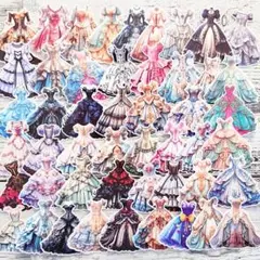 【№629】ドレス ５０枚 フレークシール