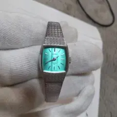 稼働品SEIKO 手巻き時計 ターコイズ 11ー4210