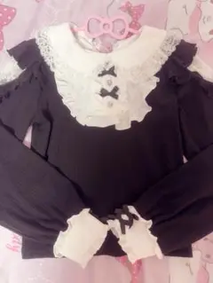 NOEMIE ノエミー バックスピンドルゴシックカットソー ブラック