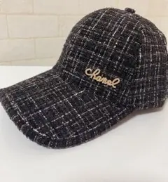 CHANEL ロゴ キャップ ブラック