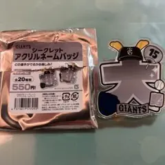 読売ジャイアンツ シークレットアクリルネームバッジ 大勢選手