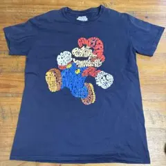 スーパーマリオ　任天堂　Tシャツ　Mサイズ　2015 ネイビー　丸胴　ビッグロゴ