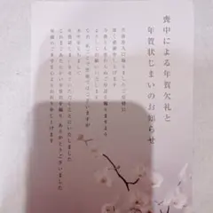 喪中はがき（年賀状じまい文章）私製 10枚入り 詳細記入不要