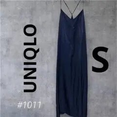 ネイビー キャミソール ロングワンピース